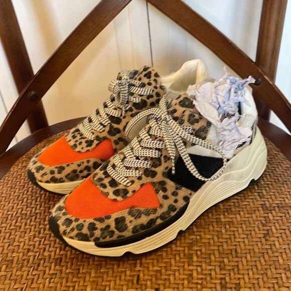 White Raven Loyal leopard print platform sneaker 6 - Picture 5 of 13
